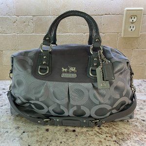 Coach Mad Op Large Sabrina Grey Tote w/ strap